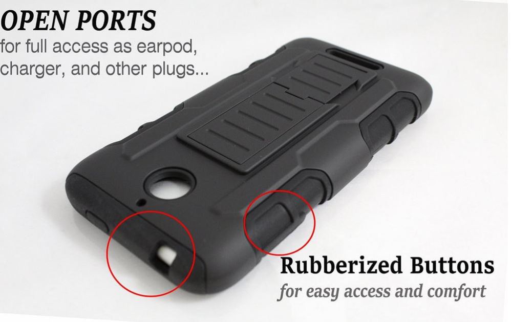 HTC 510 Hybrid armor Case+Belt Clip Holster DESIRE 510