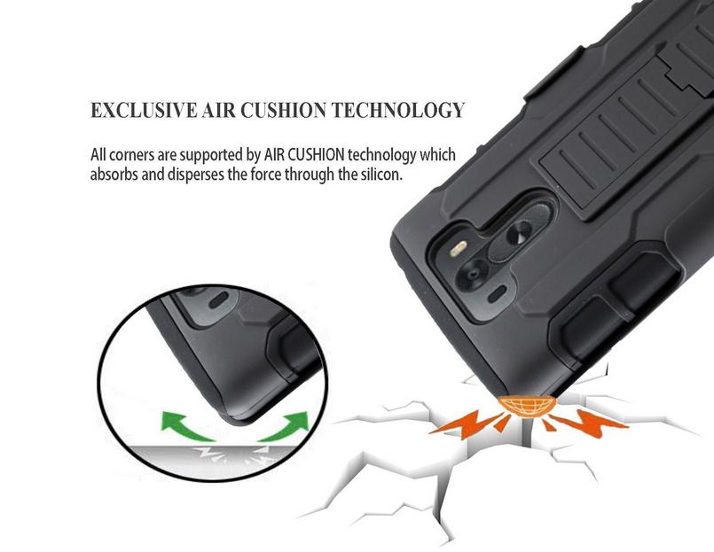 LG G4 Rugged Hybrid armor Case+Belt Clip Holster