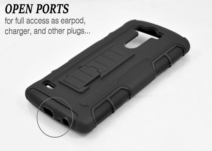 LG G4 Rugged Hybrid armor Case+Belt Clip Holster