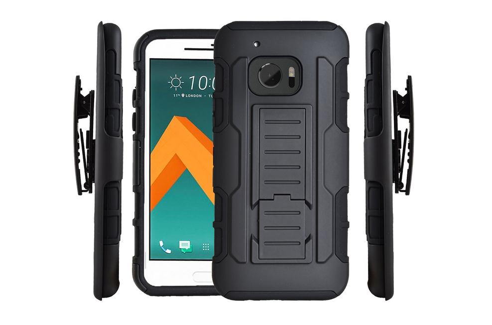 HTC 10 Hybrid armor Case Belt Clip Holster HTC 10 Hybrid armor Case Belt Clip Holster
