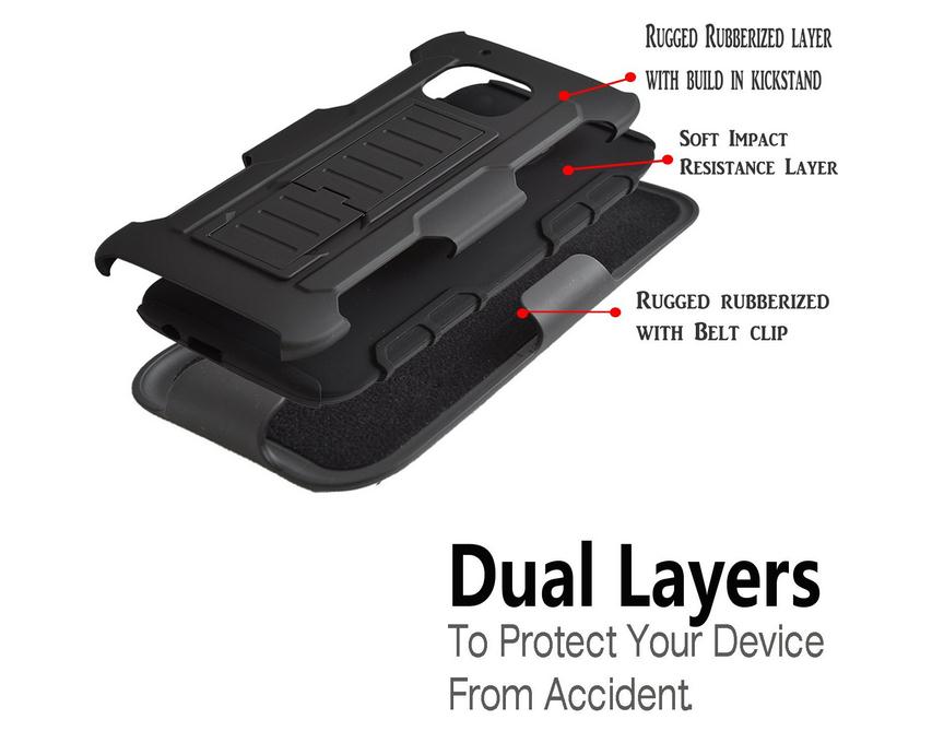 HTC M8 Hybrid armor Case Belt Clip Holster HTC M8 Hybrid armor Case Belt Clip Holster