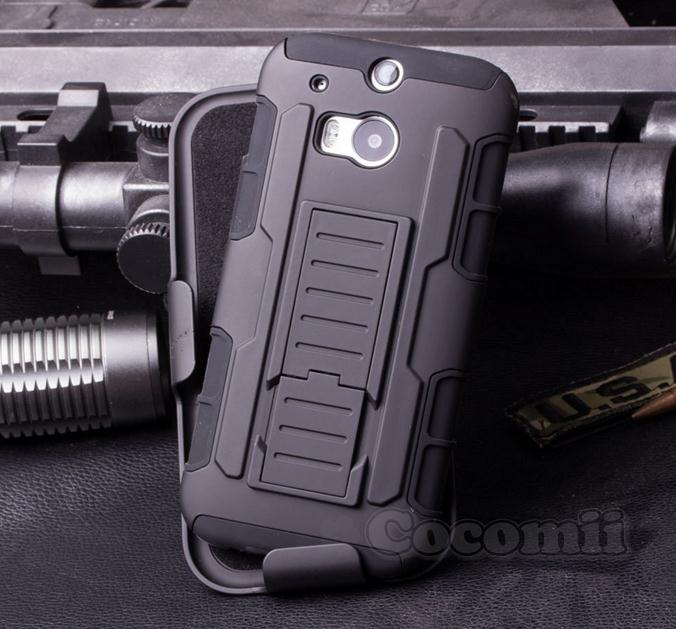 HTC M8 Hybrid armor Case Belt Clip Holster HTC M8 Hybrid armor Case Belt Clip Holster
