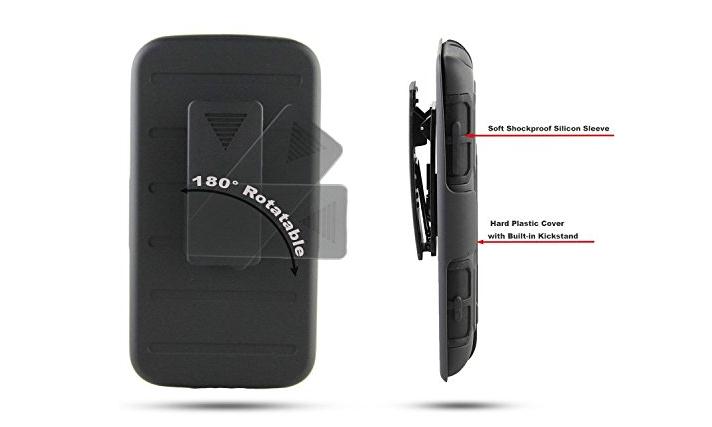 HTC M8 Hybrid armor Case Belt Clip Holster HTC M8 Hybrid armor Case Belt Clip Holster