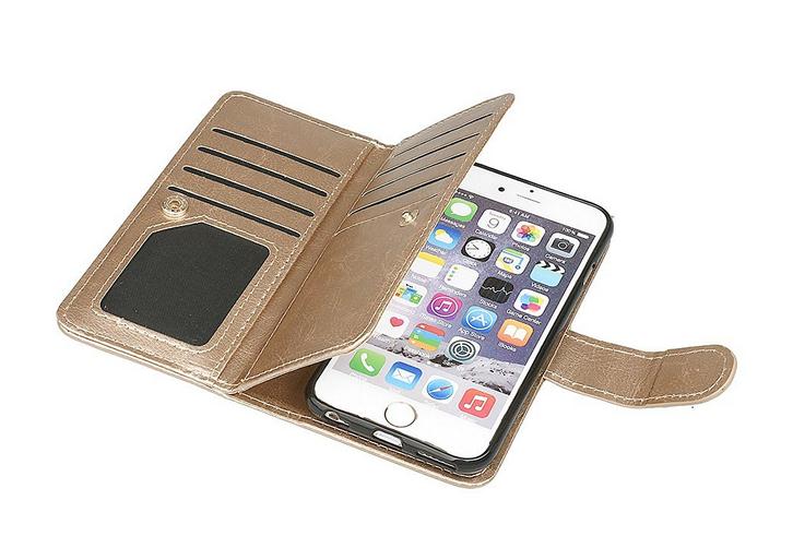 iPhone 6 plus detachable full wallet leather case