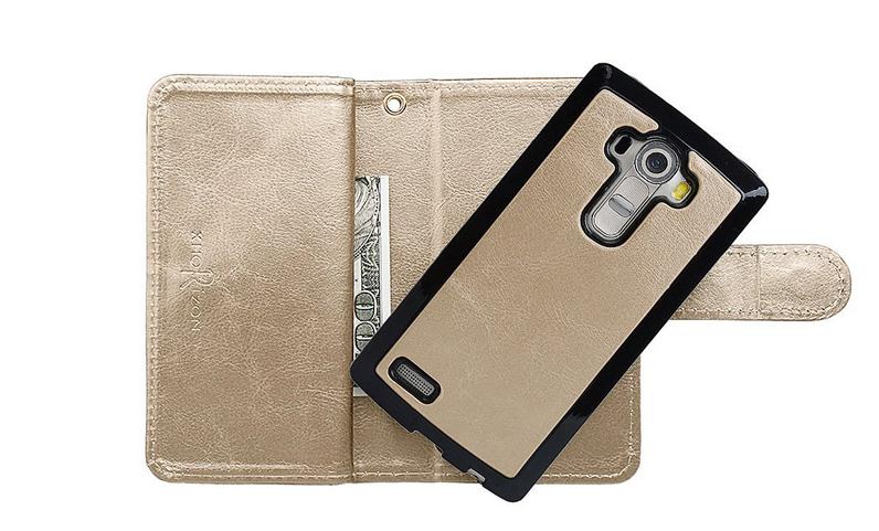 LG G4 double wallet leather case detachable
