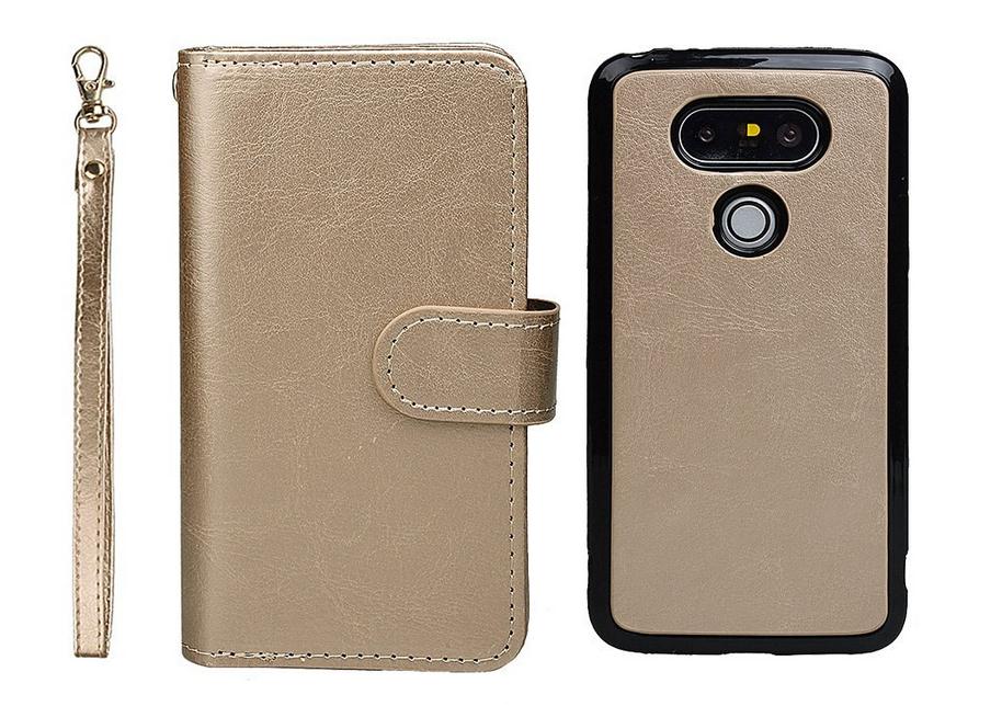 LG G5 double wallet leather case detachable