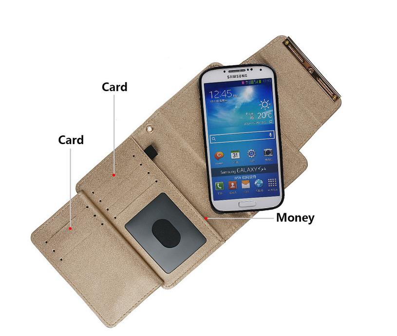 Galaxy Note 3 double wallet leather detachable case
