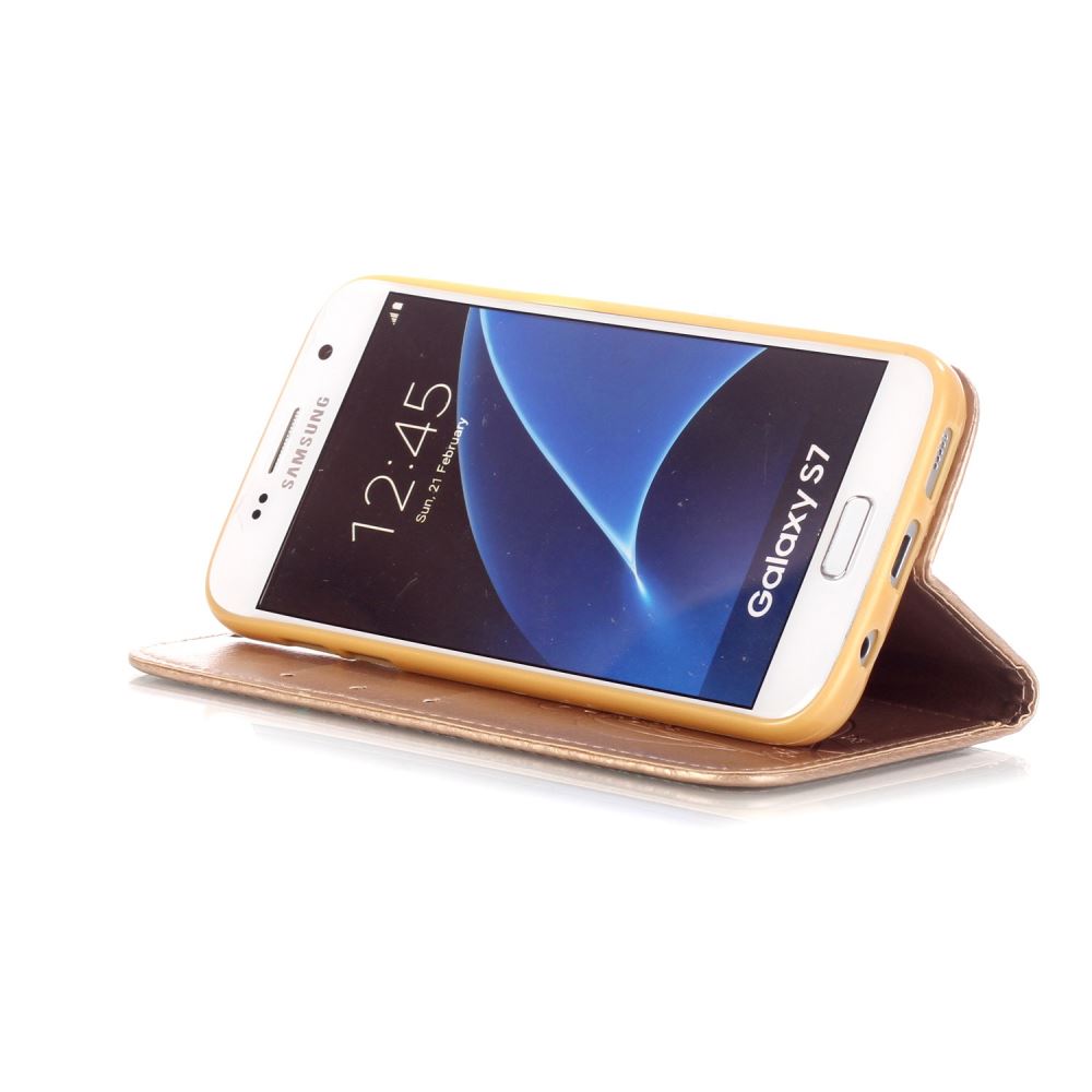 Samsung Galaxy S7 Case Premium leather Embossing wallet folio case