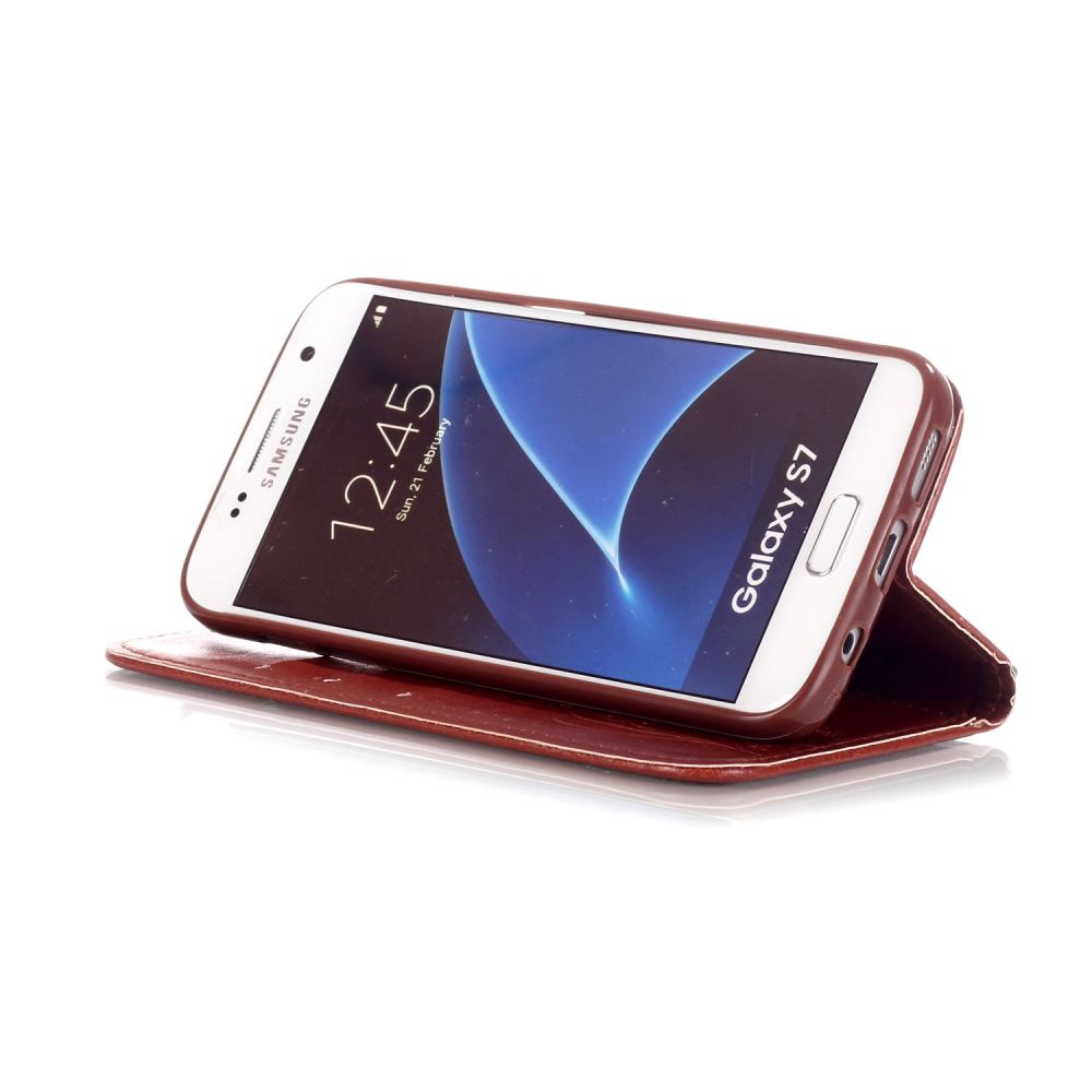 Samsung Galaxy S7 Case Premium leather Embossing wallet folio case