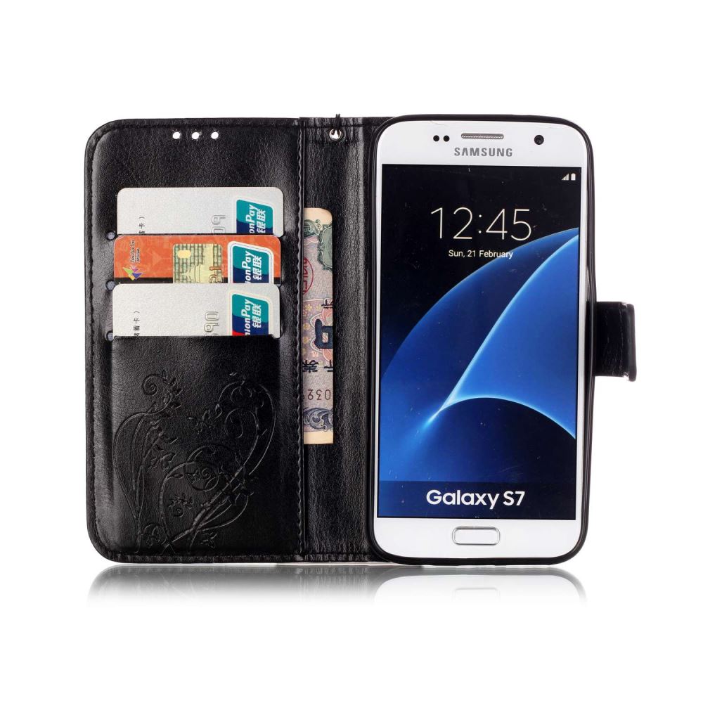 Samsung Galaxy S7 Case Premium leather Embossing wallet folio case Samsung Galaxy S7 Case Premium leather Embossing wallet folio case