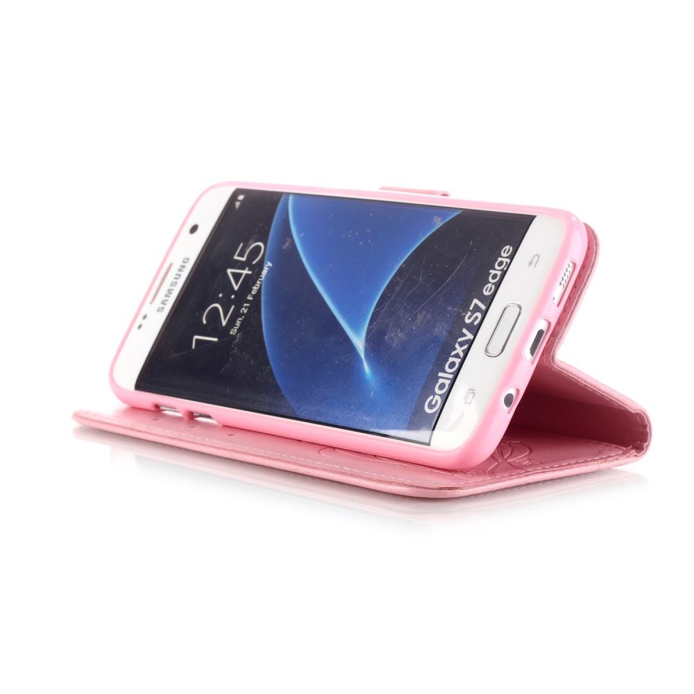 Samsung Galaxy S7 Edge Case Premium leather Embossing wallet folio case Samsung Galaxy S7 Edge Case Premium leather Embossing wallet folio case