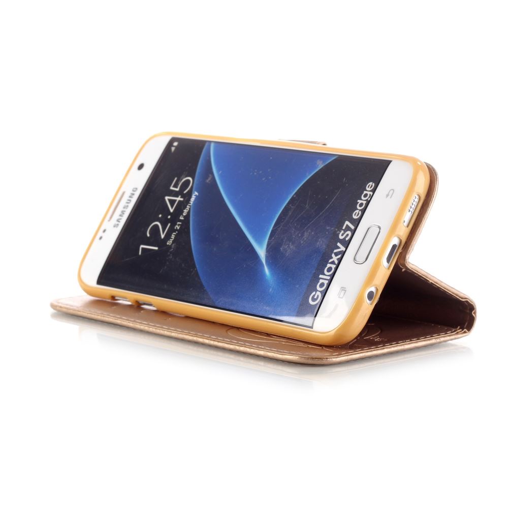Samsung Galaxy S7 Edge Case Premium leather Embossing wallet folio case Samsung Galaxy S7 Edge Case Premium leather Embossing wallet folio case