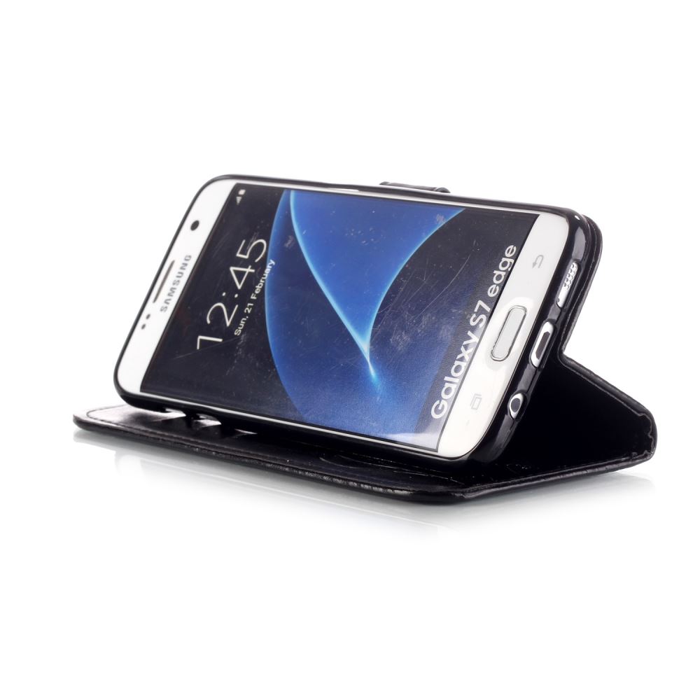 Samsung Galaxy S7 edge Case Premium leather Embossing wallet folio case