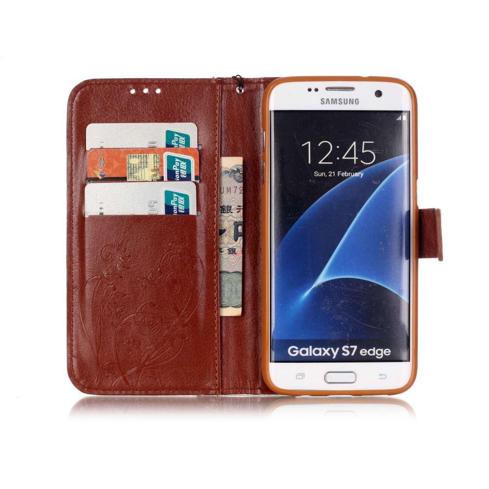 Samsung Galaxy S7 edge Case Premium leather Embossing wallet folio case Samsung Galaxy S7 edge Case Premium leather Embossing wallet folio case