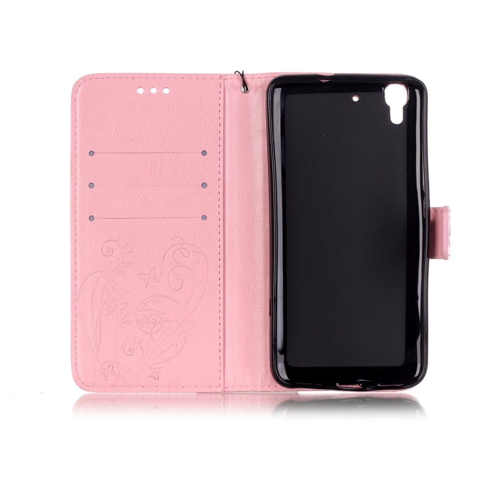 HUAWEI Y6 Case Premium Leather Embossing wallet leather case