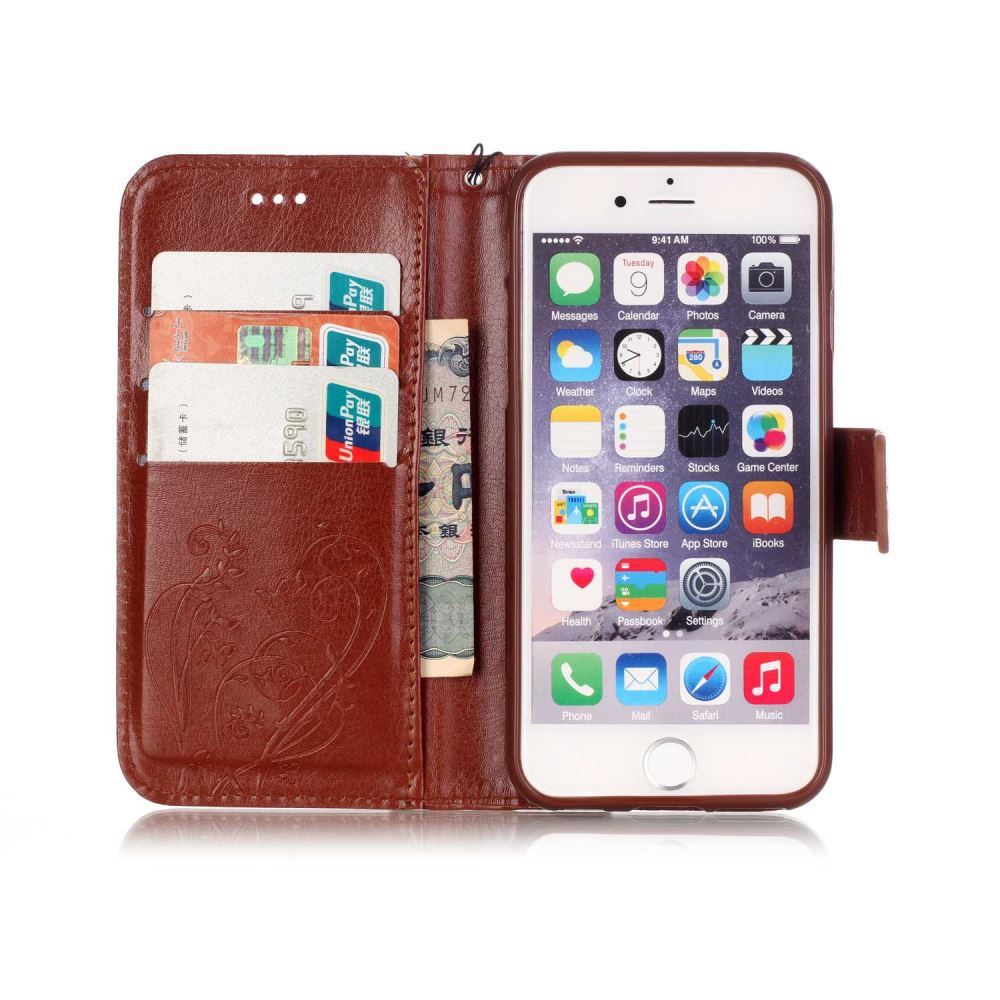 iPhone 6 6S Premium Leather Embossing wallet Folio case iPhone 6 6S Premium Leather Embossing wallet Folio case