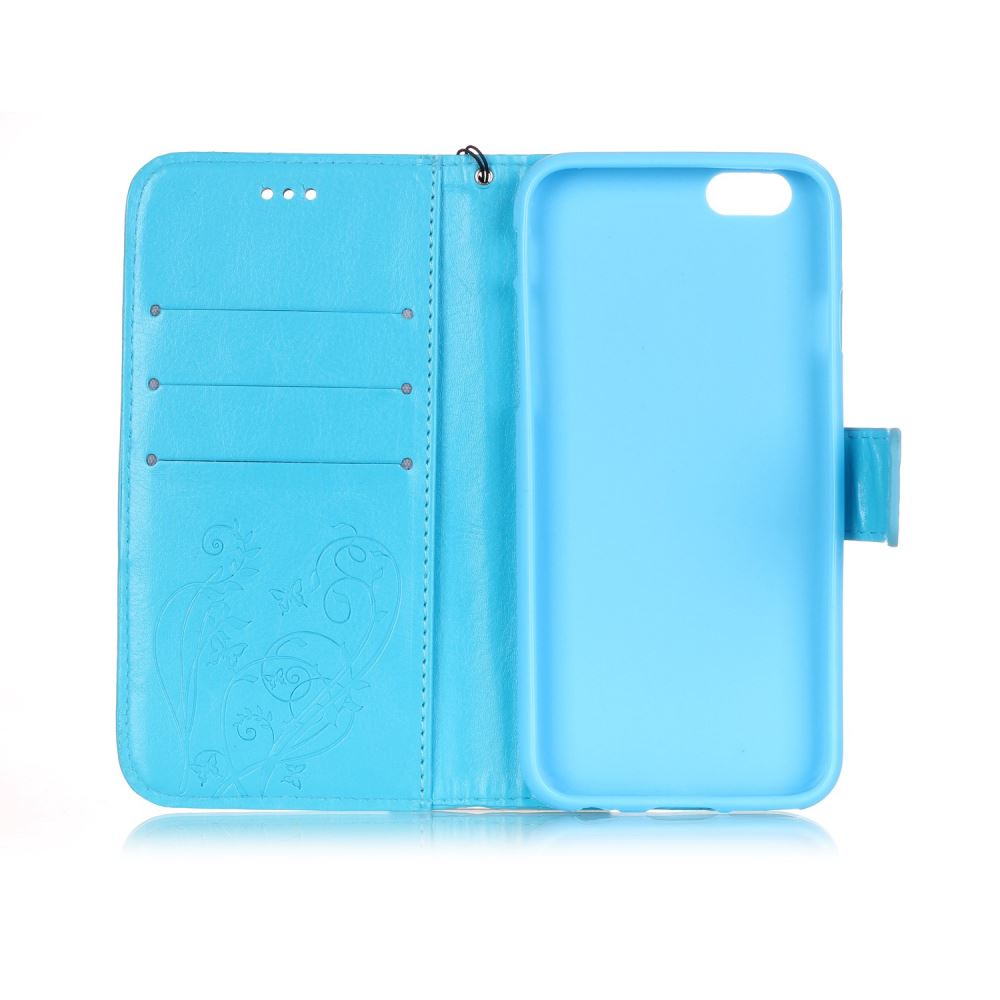 iPhone 6 6S Premium Leather Embossing wallet Folio case