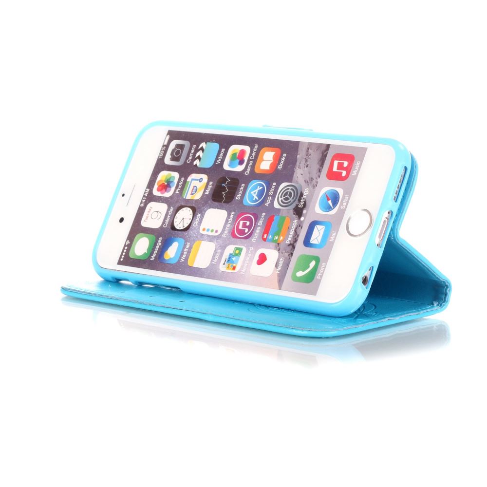 iPhone 6 6S Premium Leather Embossing wallet Folio case