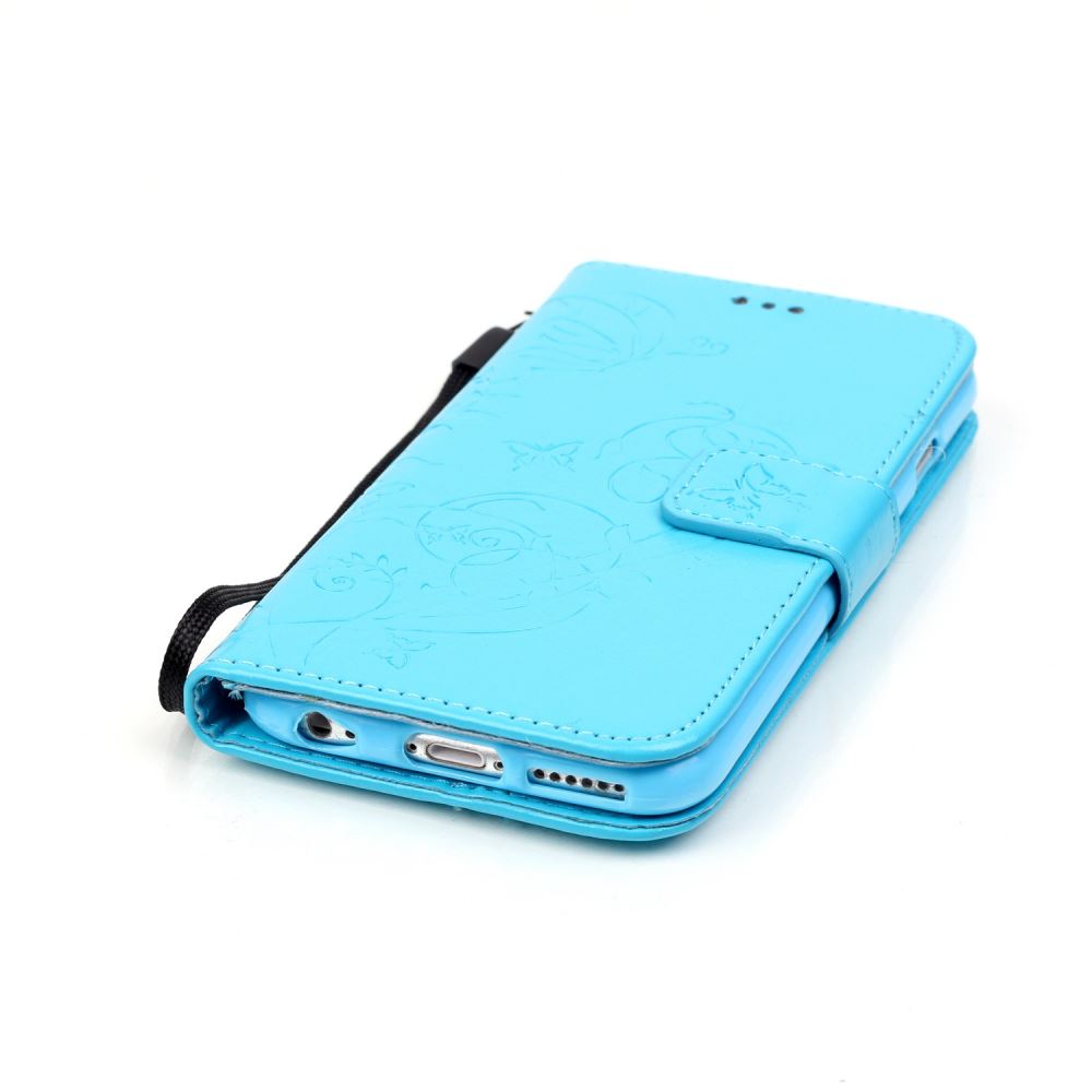 iPhone 6 6S Premium Leather Embossing wallet Folio case