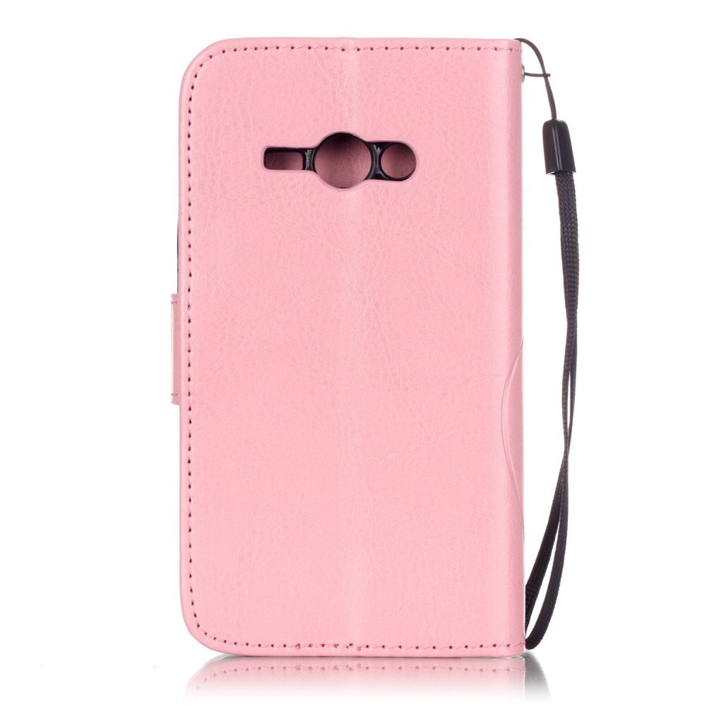 Galaxy J1 ACE Case Premium Leather Embossing wallet Folio case