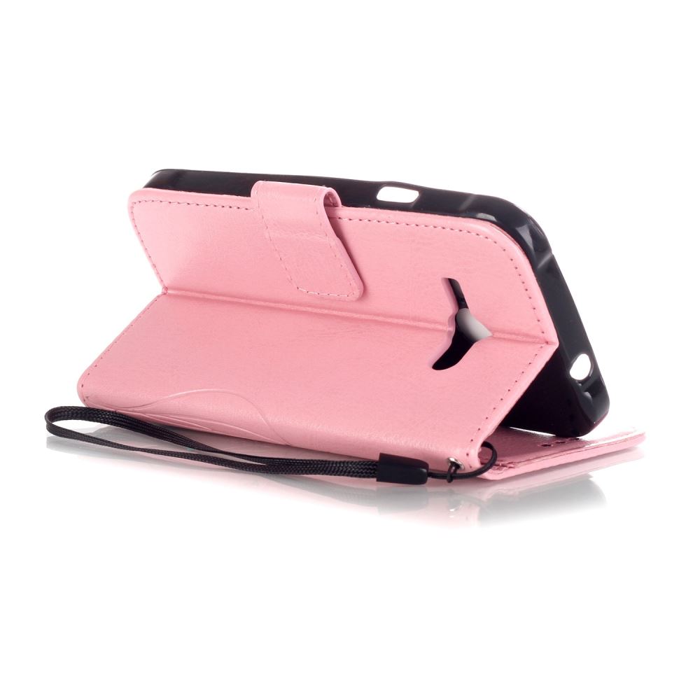 Galaxy J1 ACE Case Premium Leather Embossing wallet Folio case