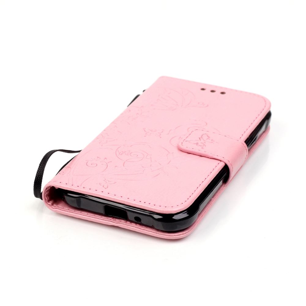 Galaxy J1 ACE Case Premium Leather Embossing wallet Folio case
