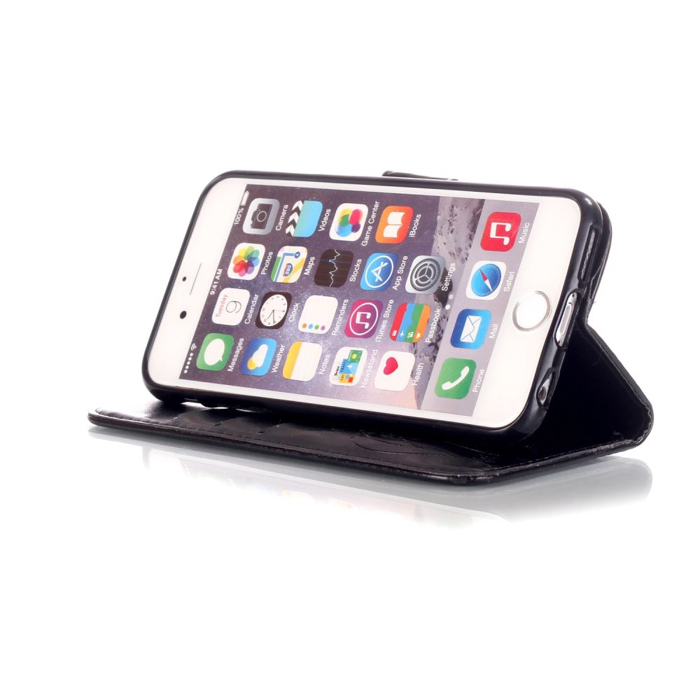 iPhone 6 6S Plus case Premium Leather Embossing wallet Folio case