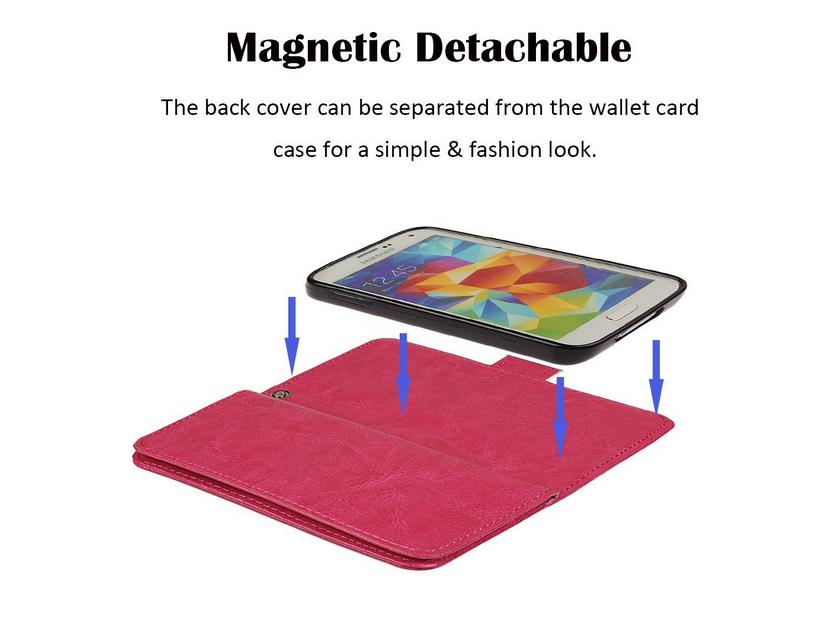 Galaxy S6 double wallet leather case detachable Galaxy S6 double wallet leather case detachable