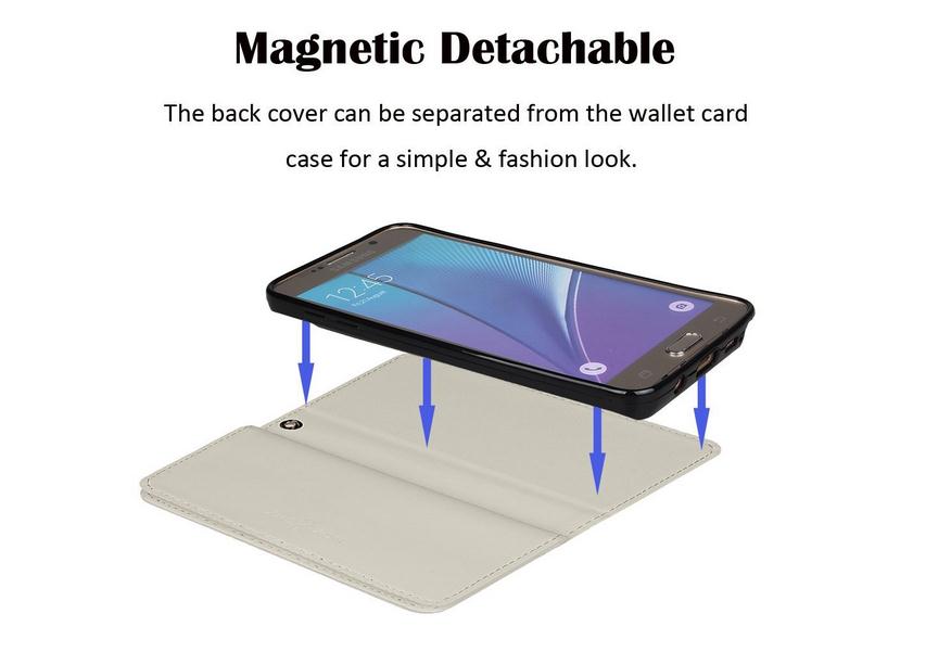 Note 5 case double wallet full cash leather detachable case Note 5 case double wallet full cash leather detachable case