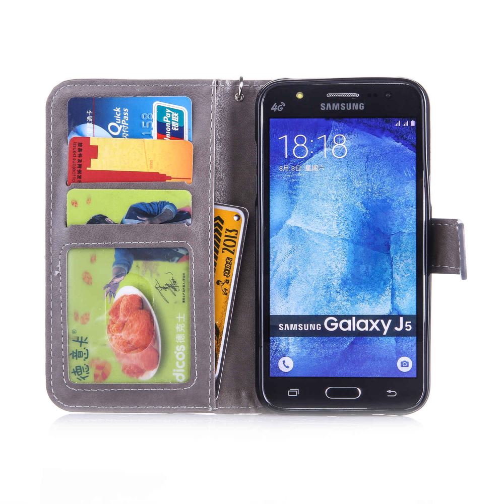 Galaxy J5 case ID leather full cash wallet case printed
