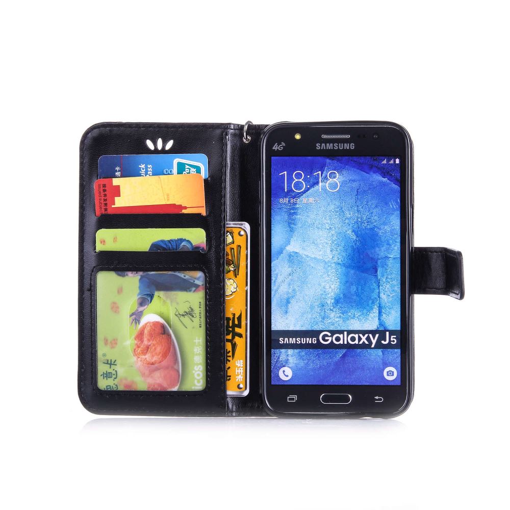 Galaxy J5 case ID leather full cash wallet case printed