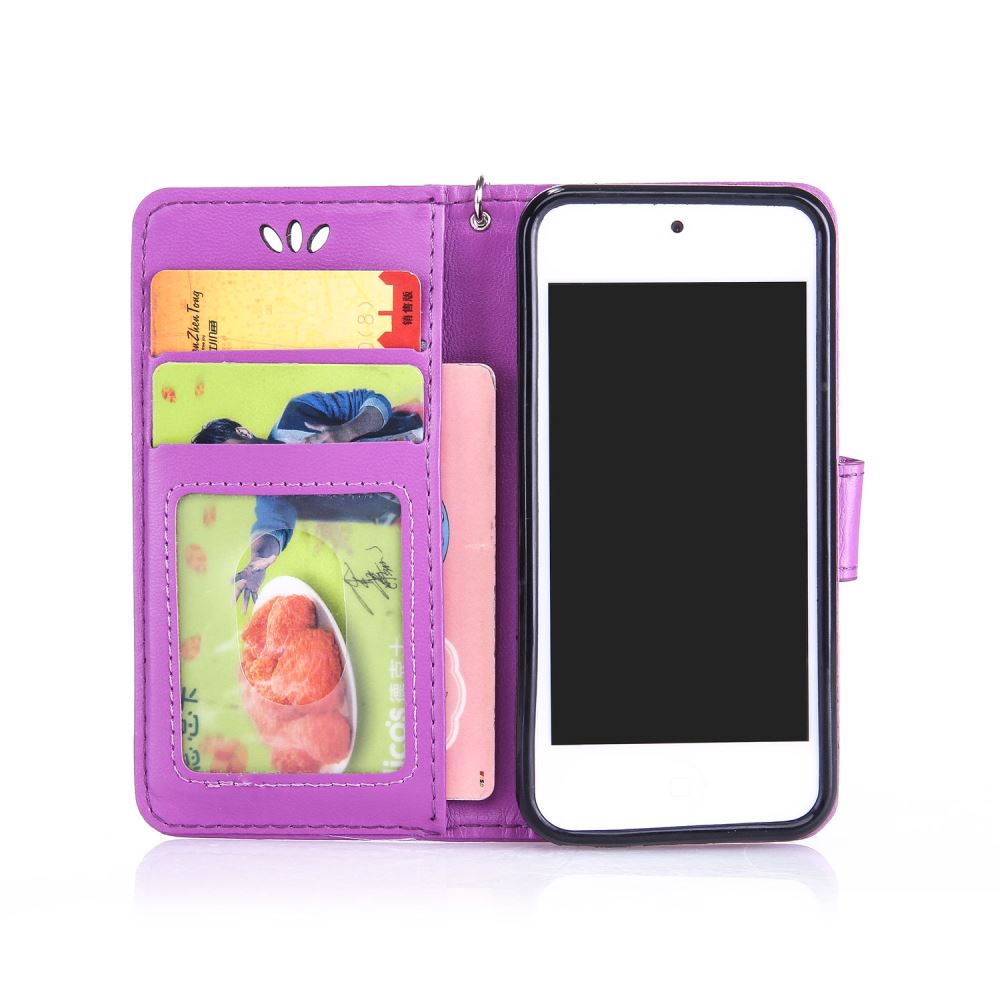 iPod Touch 6 leather full cash ID wallet case printed iPod Touch 6 leather full cash ID wallet case printed