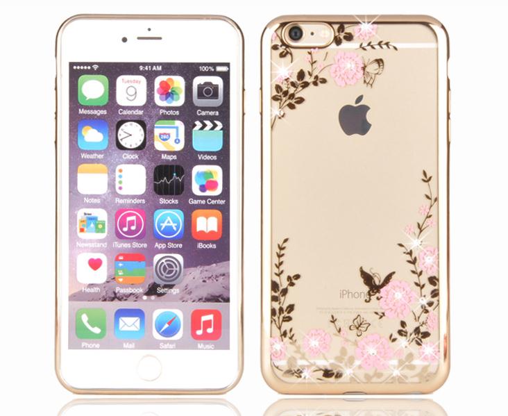 iPhone 6 6s soft gel tpu case luxury bling shiny floral case