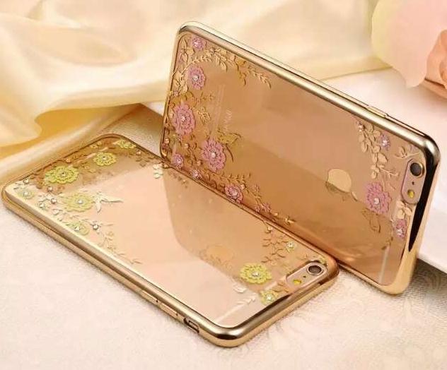 iPhone 6 6s Plus Case soft gel tpu luxury bling shiny floral case