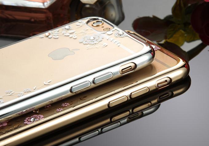 iPhone 6 6s Plus Case soft gel tpu luxury bling shiny floral case
