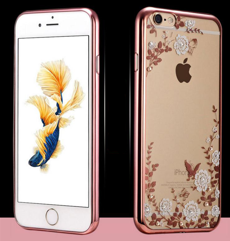 iPhone 6 6s soft gel tpu case luxury bling shiny floral case iPhone 6 6s soft gel tpu case luxury bling shiny floral case