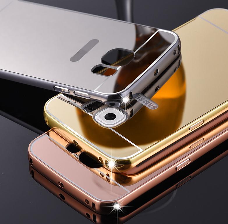 Galaxy S6 Slim Metal bumper with mirror back cover case Galaxy S6 Slim Metal bumper with mirror back cover case