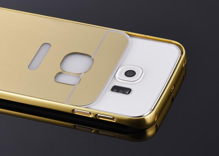 Galaxy S6 Slim Metal bumper with mirror back cover case Galaxy S6 Slim Metal bumper with mirror back cover case