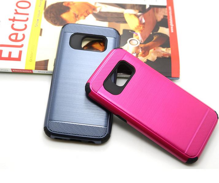 Galaxy S7 case shockproof heavy duty hybrid brushed metal case