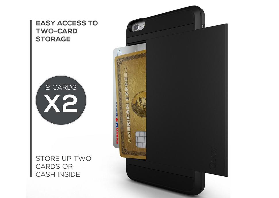 iPhone 7 case impact proof hybrid dual layer card holder cover case