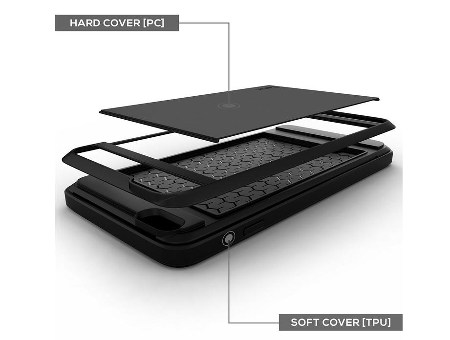 iPhone 7 case impact proof hybrid dual layer card holder cover case