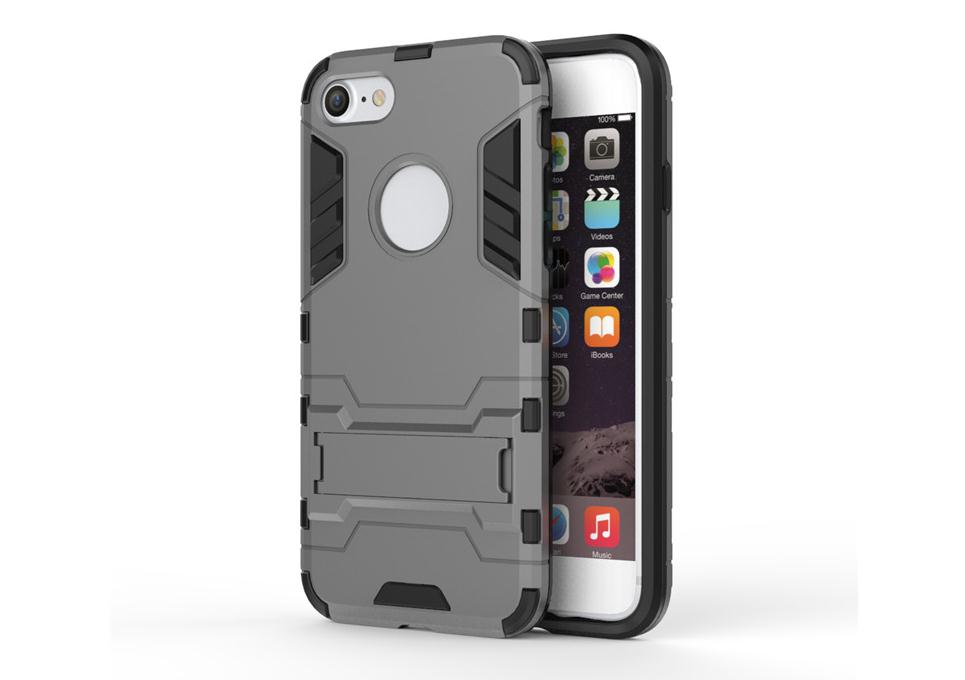 iPhone 7 Case Dual Layer Defender Slim Hybrid Kickstand Case