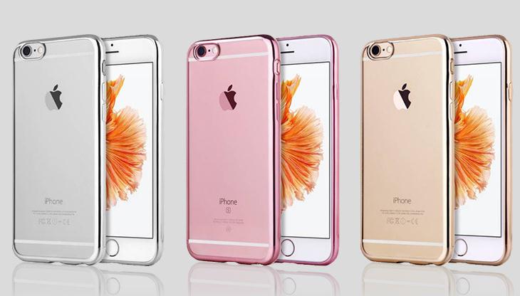 iPhone 7 case plating bumper with clear gel back cover case