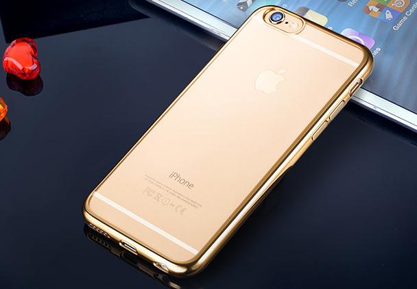 iPhone 7 case plating bumper with clear gel back cover case