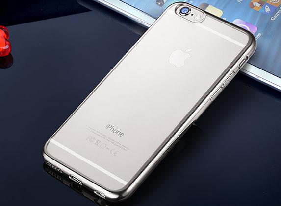 iPhone 7 case plating bumper with clear gel back cover case