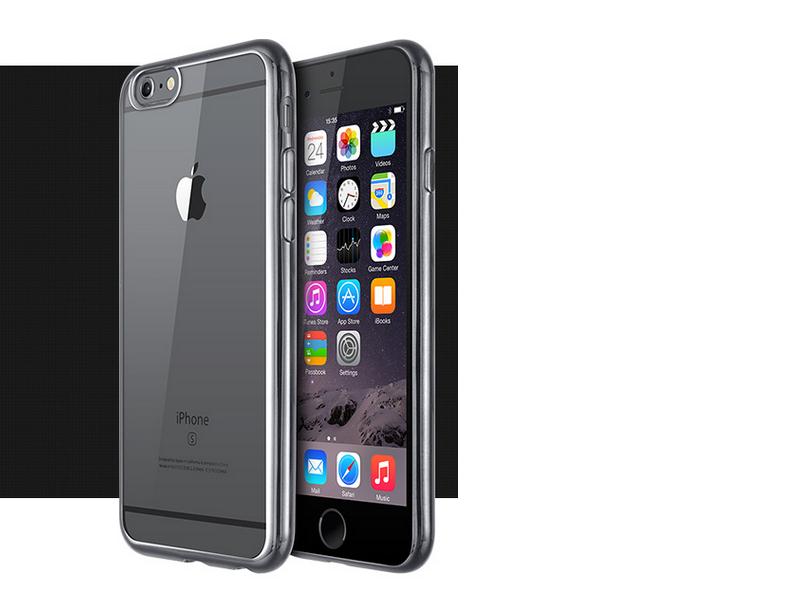 iPhone 7 case plating bumper with clear gel back cover case