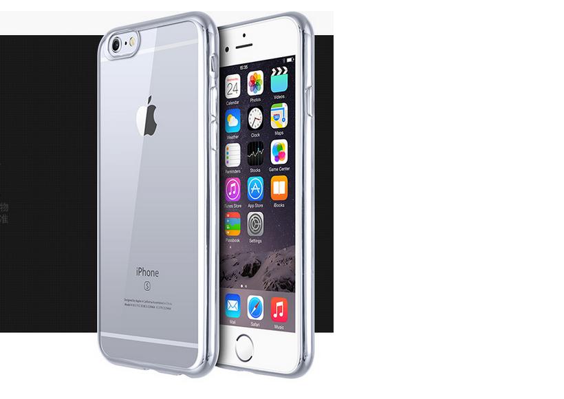 iPhone 7 case plating bumper with clear gel back cover case