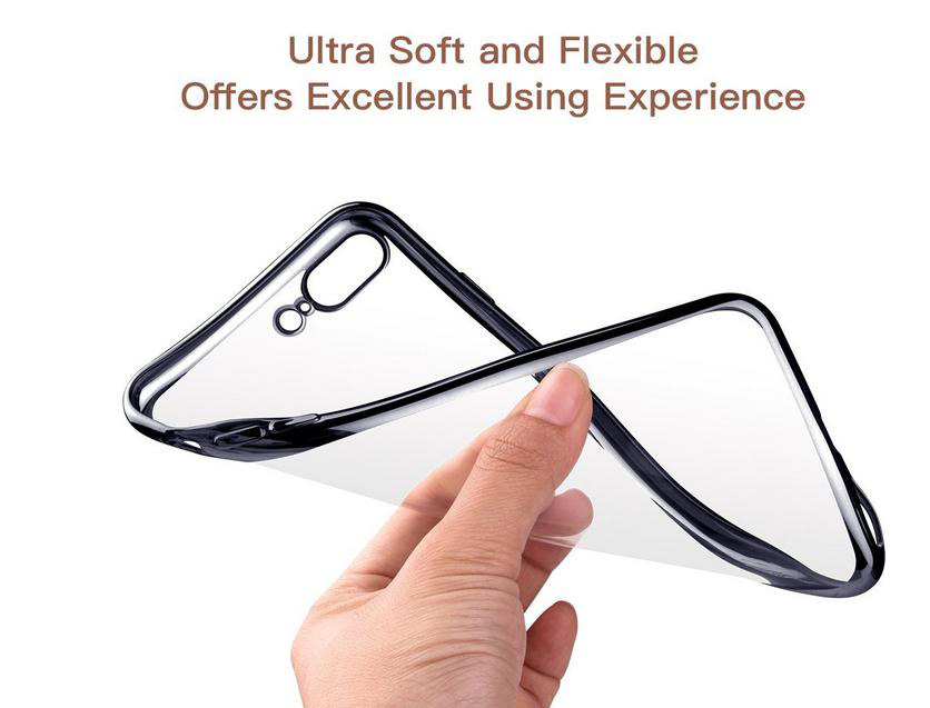iPhone 7 Plus case plating bumper with clear gel back cover case