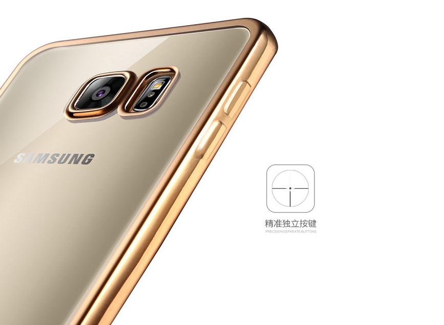 Galaxy S6 Edge case plating bumper with clear gel back cover case Galaxy S6 Edge case plating bumper with clear gel back cover case