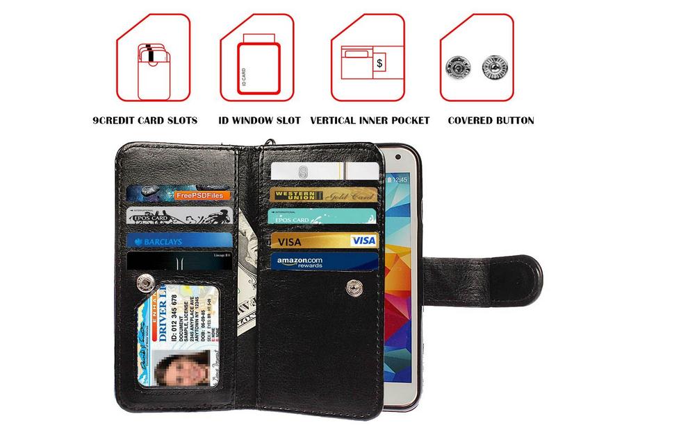 S6 edge case double wallet leather detachable S6 edge case double wallet leather detachable